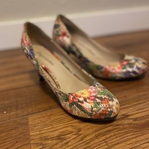 Floral snake skin heals (not real snake skin)